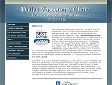 Tablet Screenshot of dallasvasectomyclinic.com